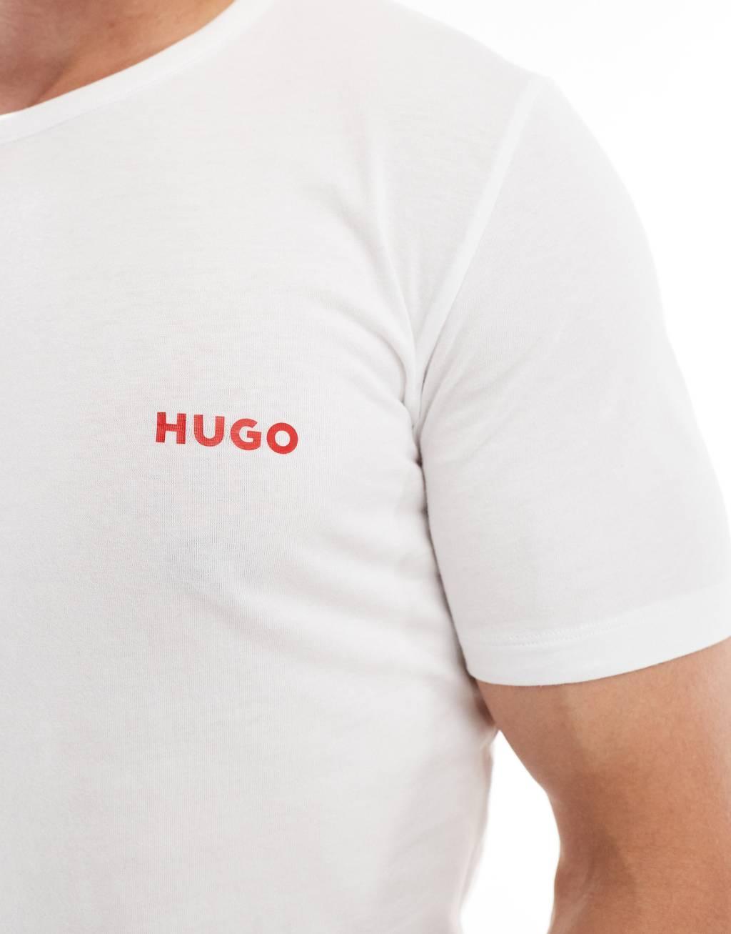 HUGO Bodywear 3 pack T-shirt in white Product Image