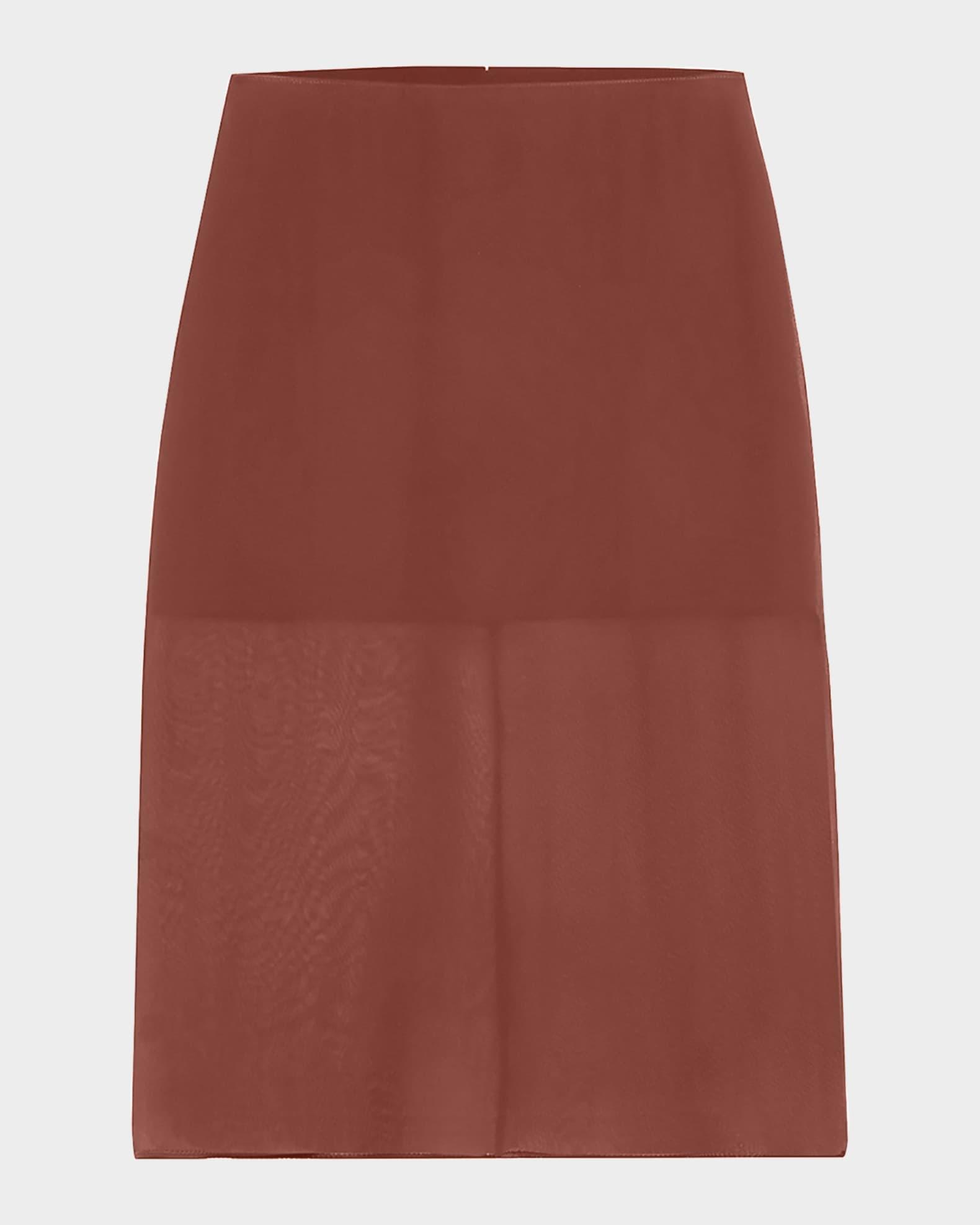 Sheer Chiffon Midi Pencil Skirt Product Image