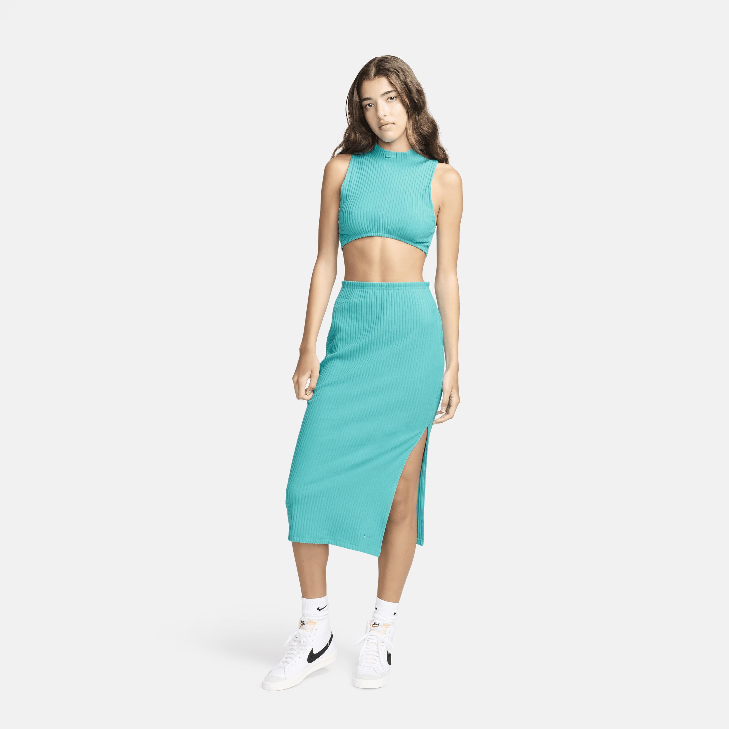 Nike Womens Chill Knit Rib Skirt - Dusty Cactus/Dusty Cactus Product Image