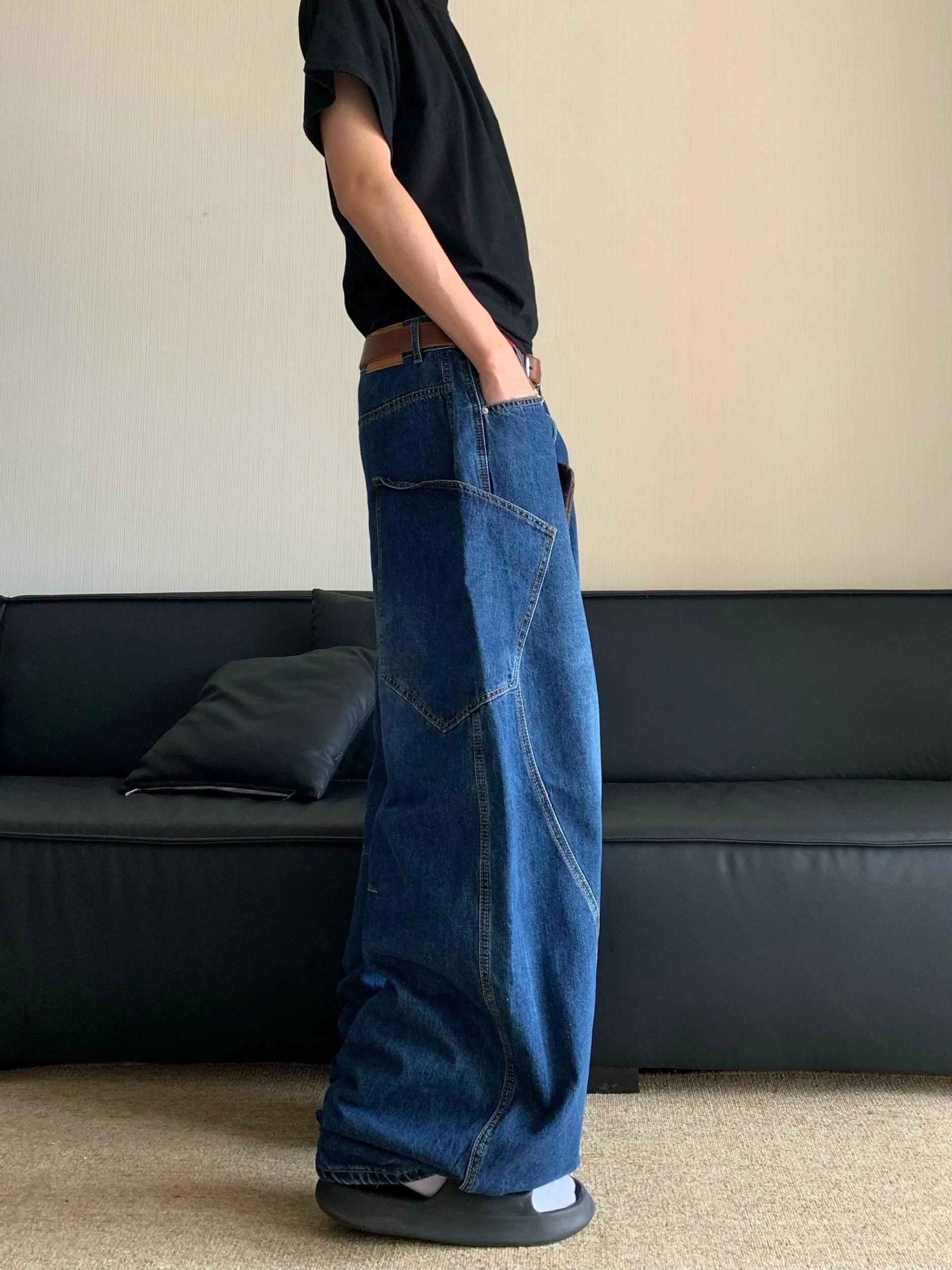 RT No. 18714 NAVY BLUE SCIMITAR JEANS Product Image