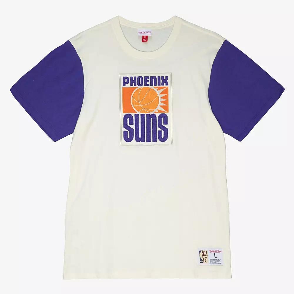 Men's Mitchell & Ness  Cream Phoenix Suns Color Block T-Shirt, Size: XL, Phx Beige Product Image
