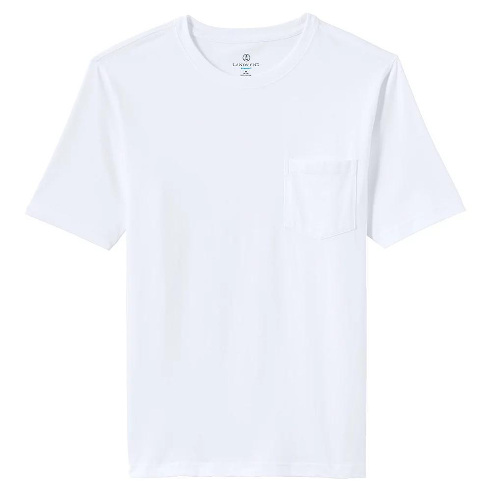 Big & Tall Lands' End Super Pocket Tee, Men's, Size: Large Tall, Gray Grey Product Image
