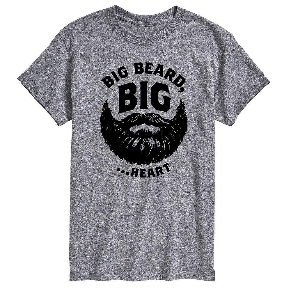 Big & Tall Big Beard Big Heart Graphic Tee, Mens Product Image