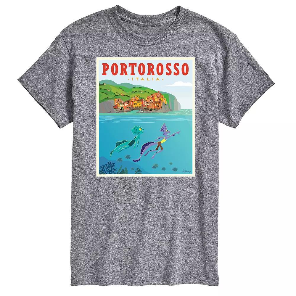 Disneys Luca Mens Portorossa Italy Postcard Graphic Tee Product Image
