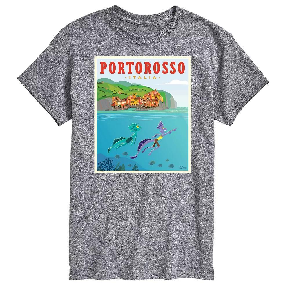 Disneys Luca Mens Portorossa Italy Postcard Graphic Tee Product Image