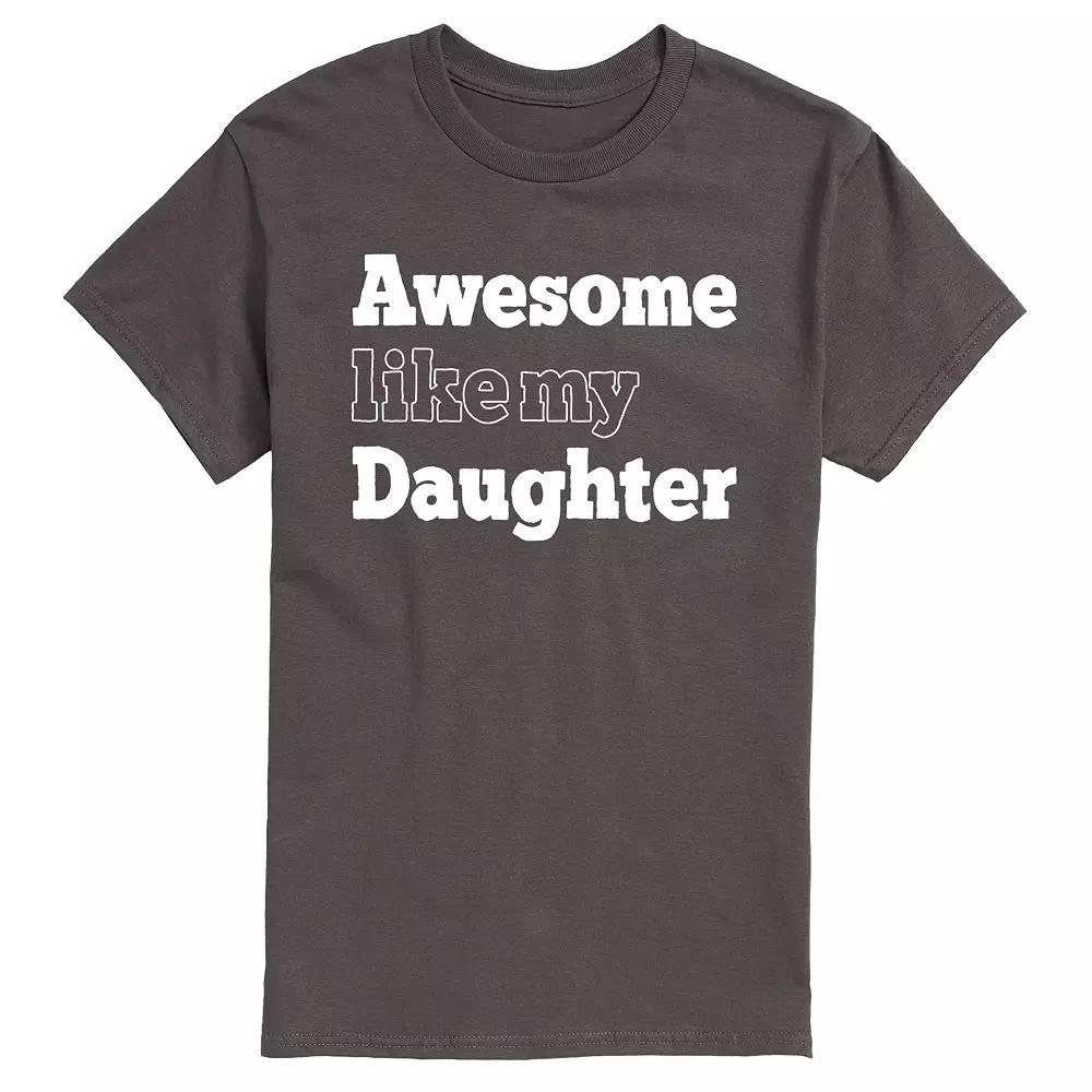 Mens Awesome Like Daughter Tee Grey Product Image