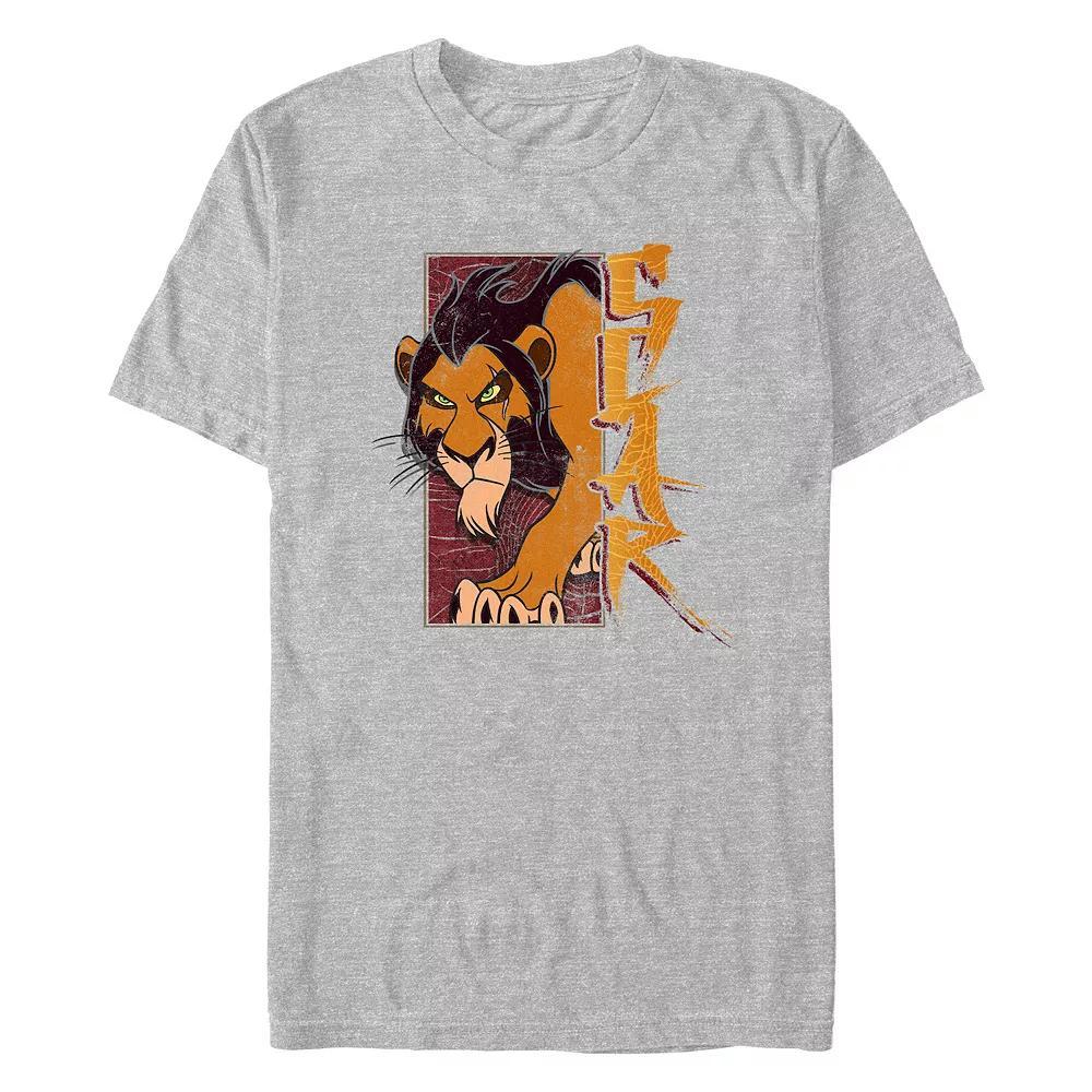 Disney's The Lion King Scar Poster Men's Graphic Tee, Size: XXL, Athletic Grey Product Image