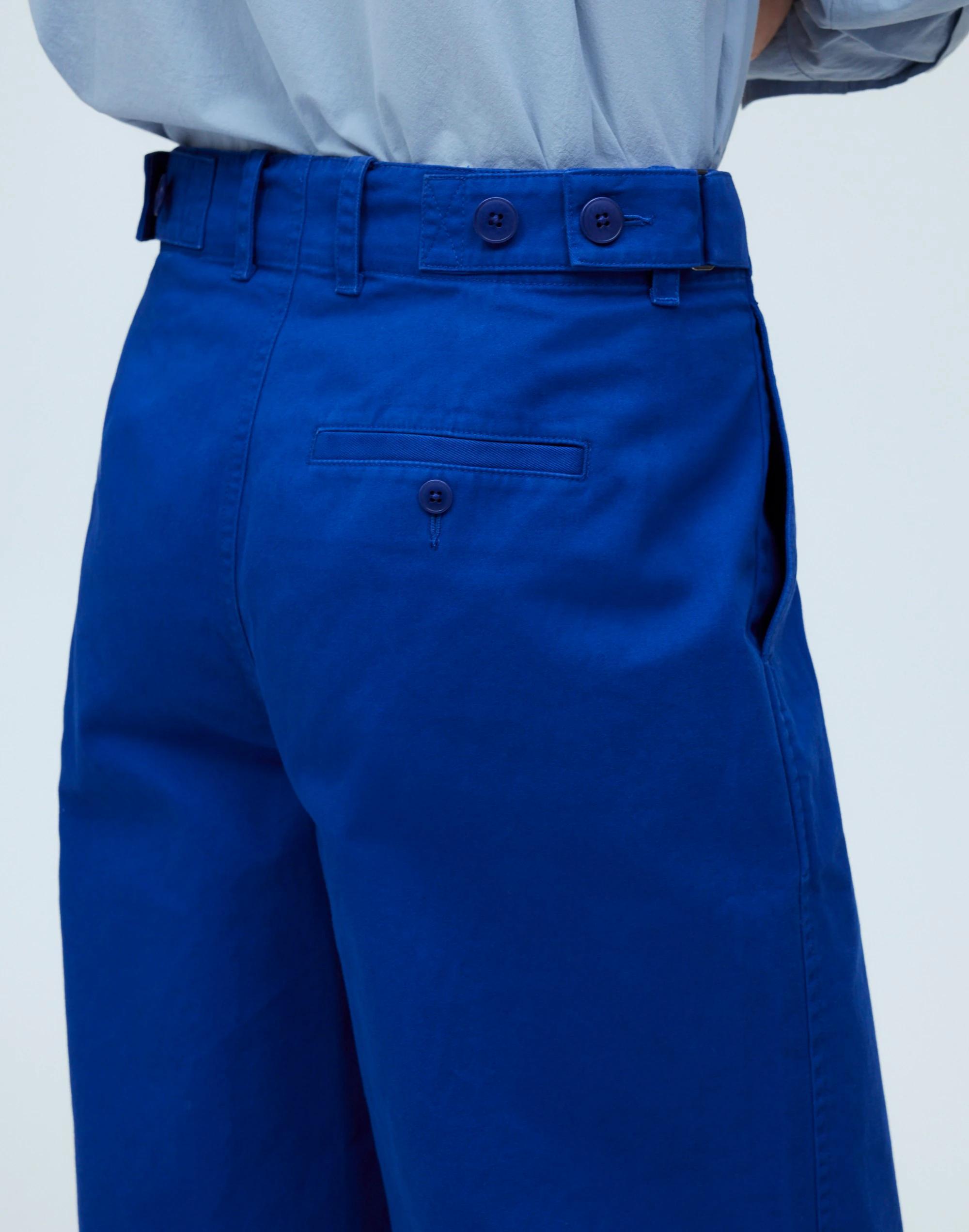 Button-Tab Wide-Legs Pants Product Image