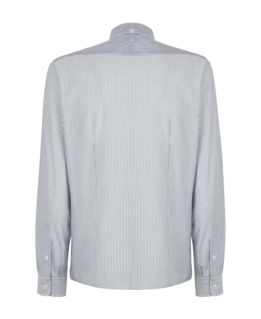 BRUNELLO CUCINELLI Striped Long-sleeve Shirt In Gray Product Image