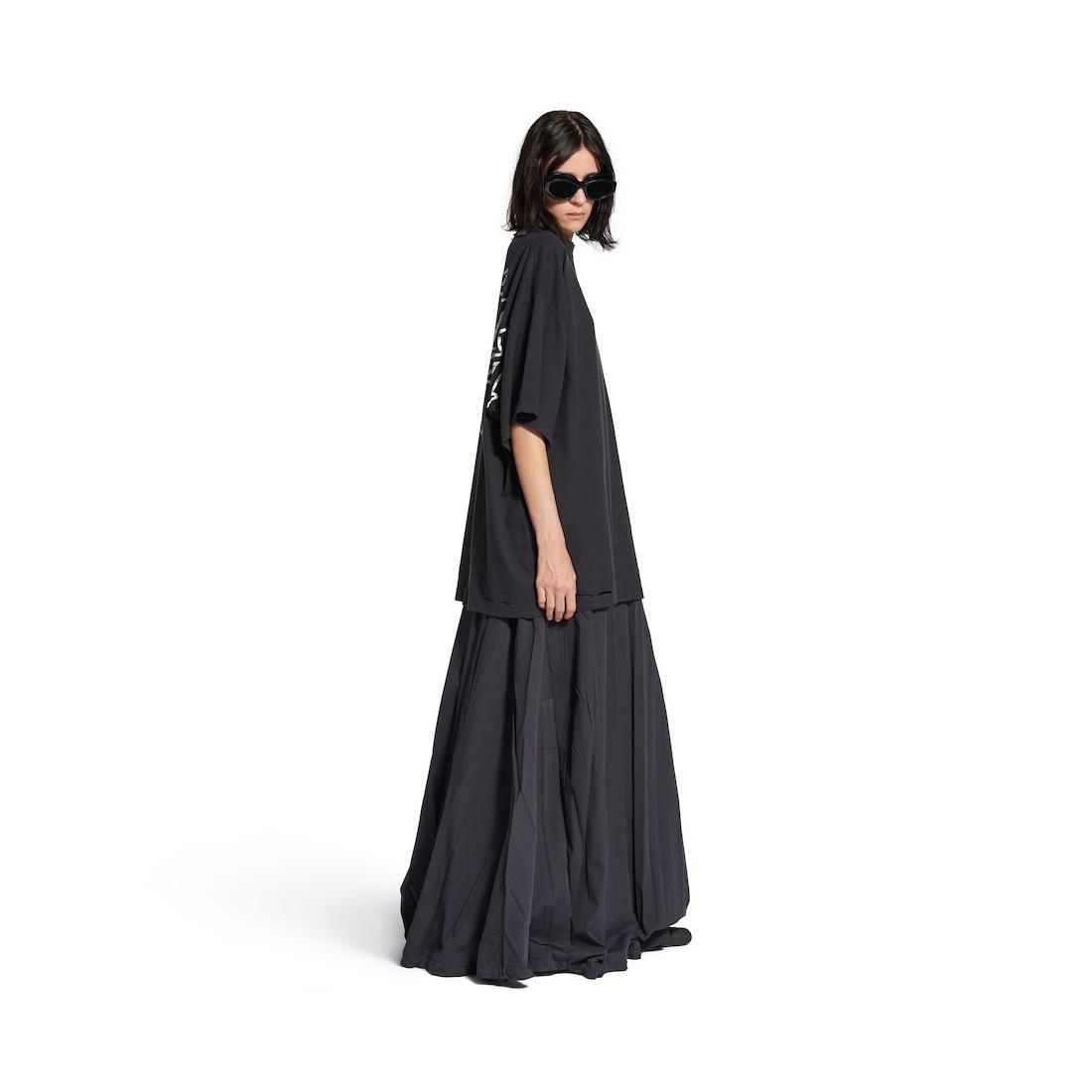 Blackletter Script Oversized T-shirt in Black Faded Product Image
