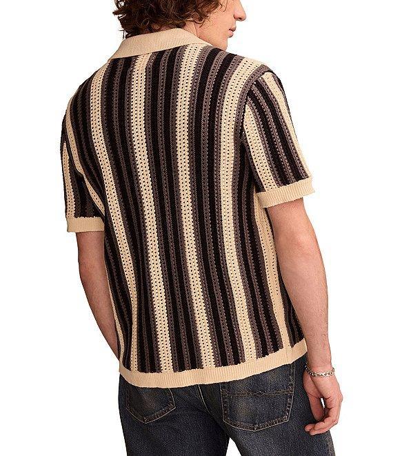 Lucky Brand Striped Short Sleeve Knit Top Product Image