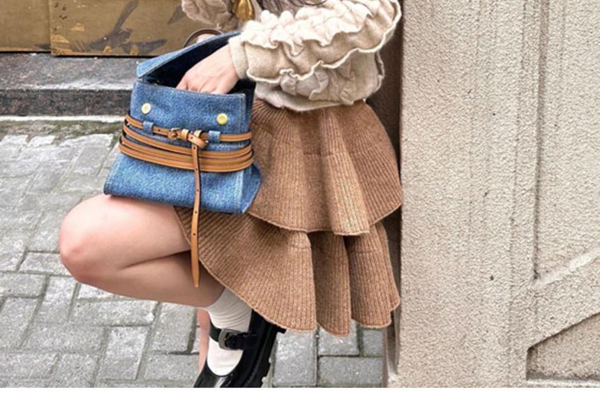 Plain Ruffle Cardigan Product Image