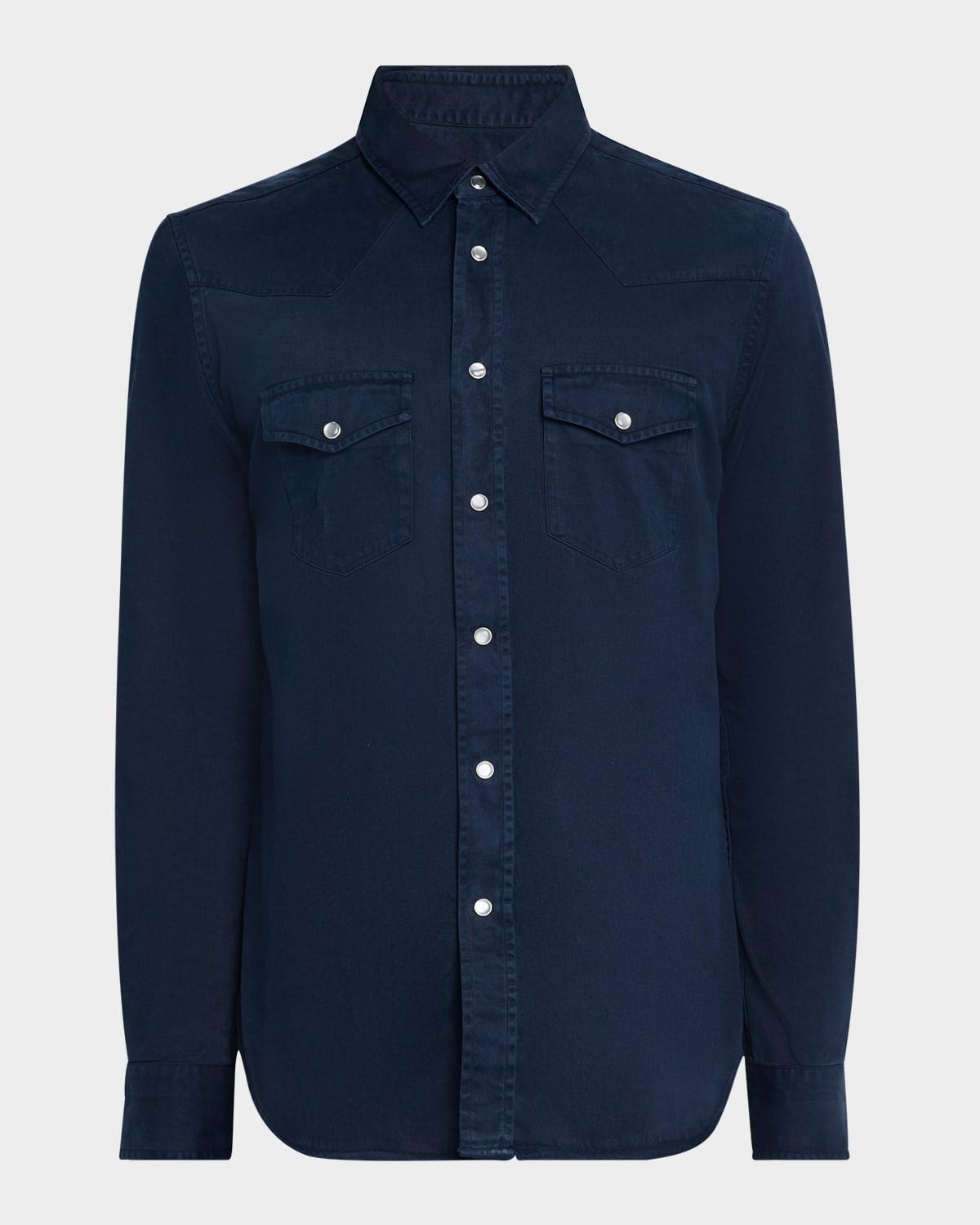 Mens Cotton Twill Western Shirt Product Image