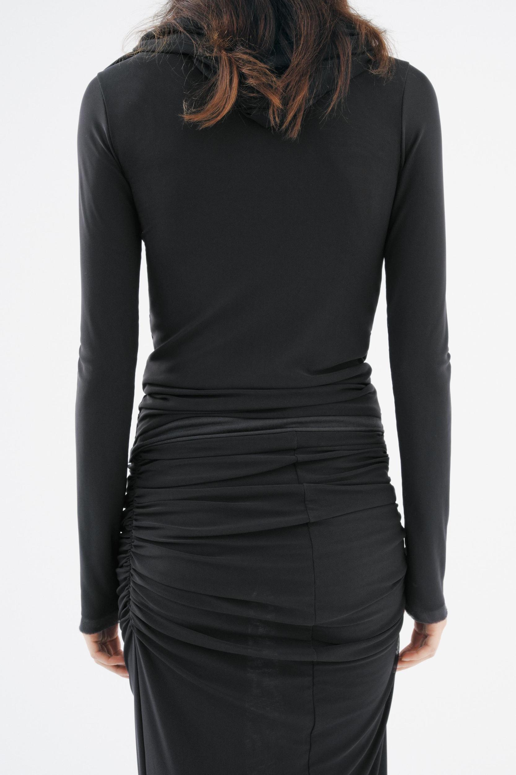 TULLE DRAPED COLLAR TOP Product Image