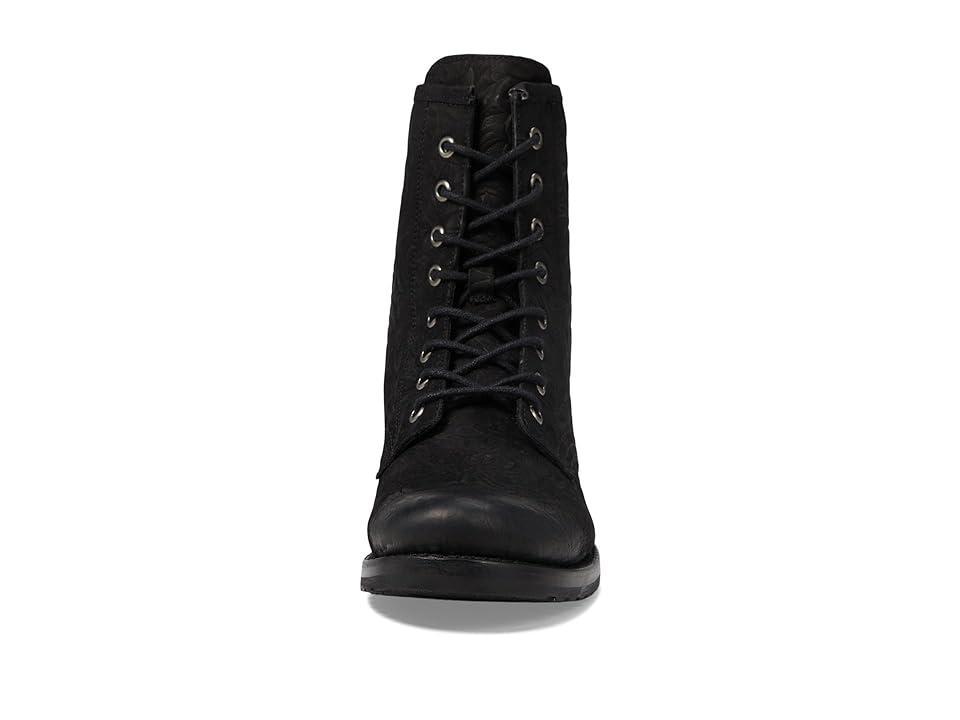 Frye Veronica Combat (Black Floral) Women's Lace-up Boots Product Image