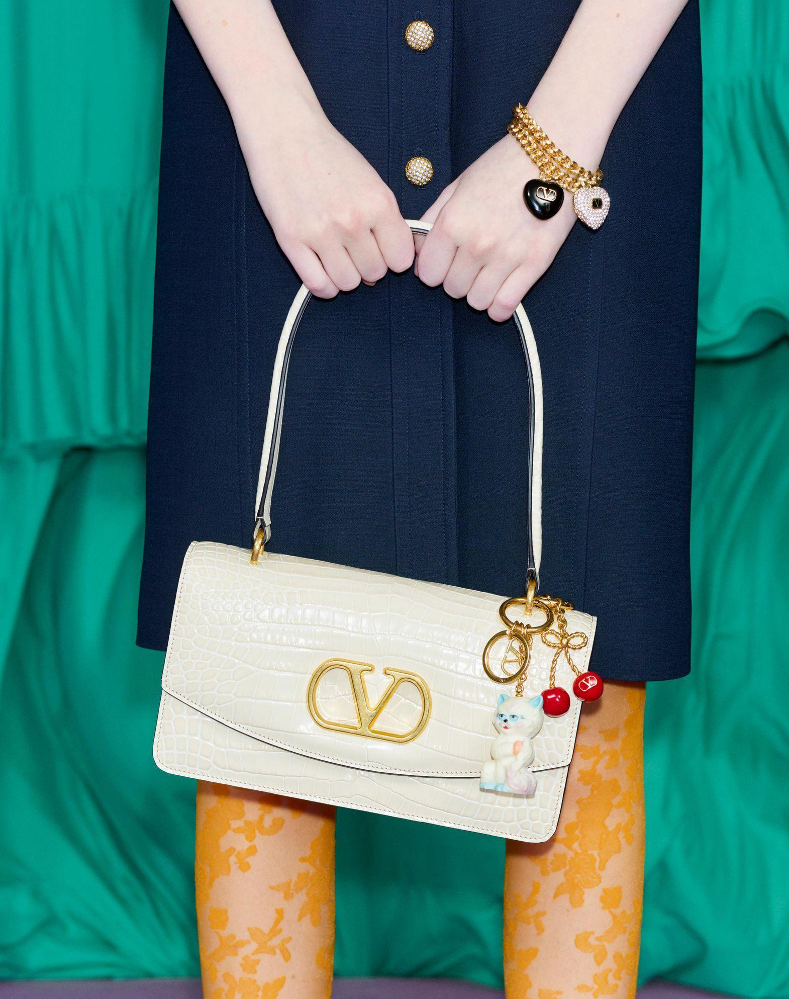Valentino Garavani Le Chat De La Maison Nylon Bag Charm With Key Ring Product Image