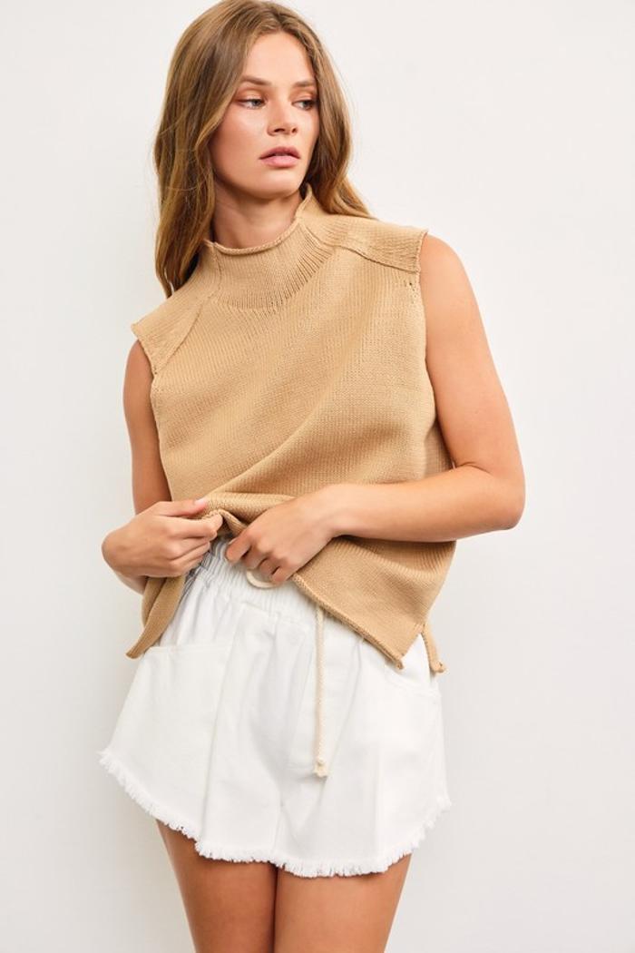 Knit High Neck Top Product Image