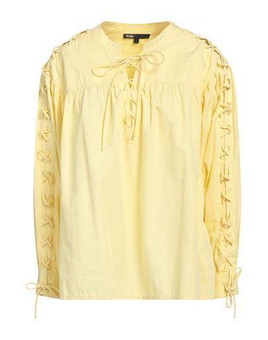 MAJE Woman Top Yellow Size 3 Cotton Product Image
