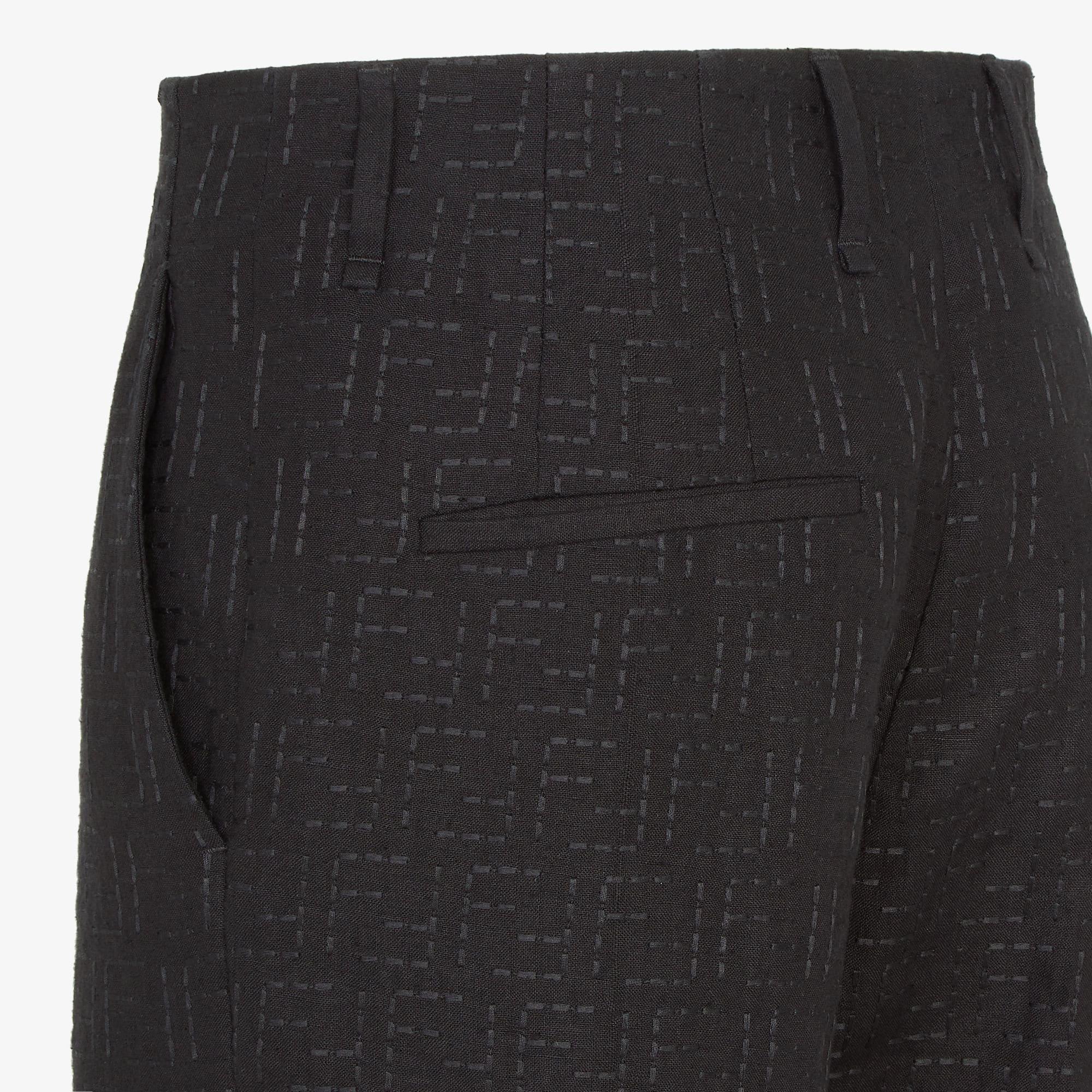 PantsBlack linen FF jacquard pants Product Image