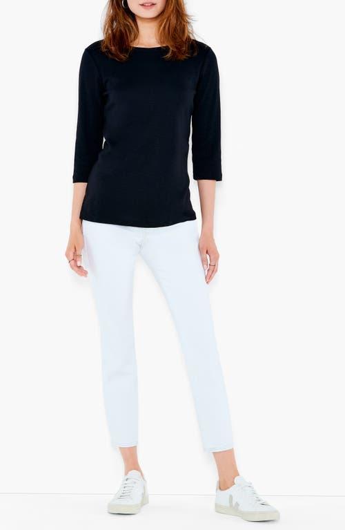 NIC  ZOE NZT Knit Jersey Boat Neck 34 Sleeve Tee Shirt Product Image