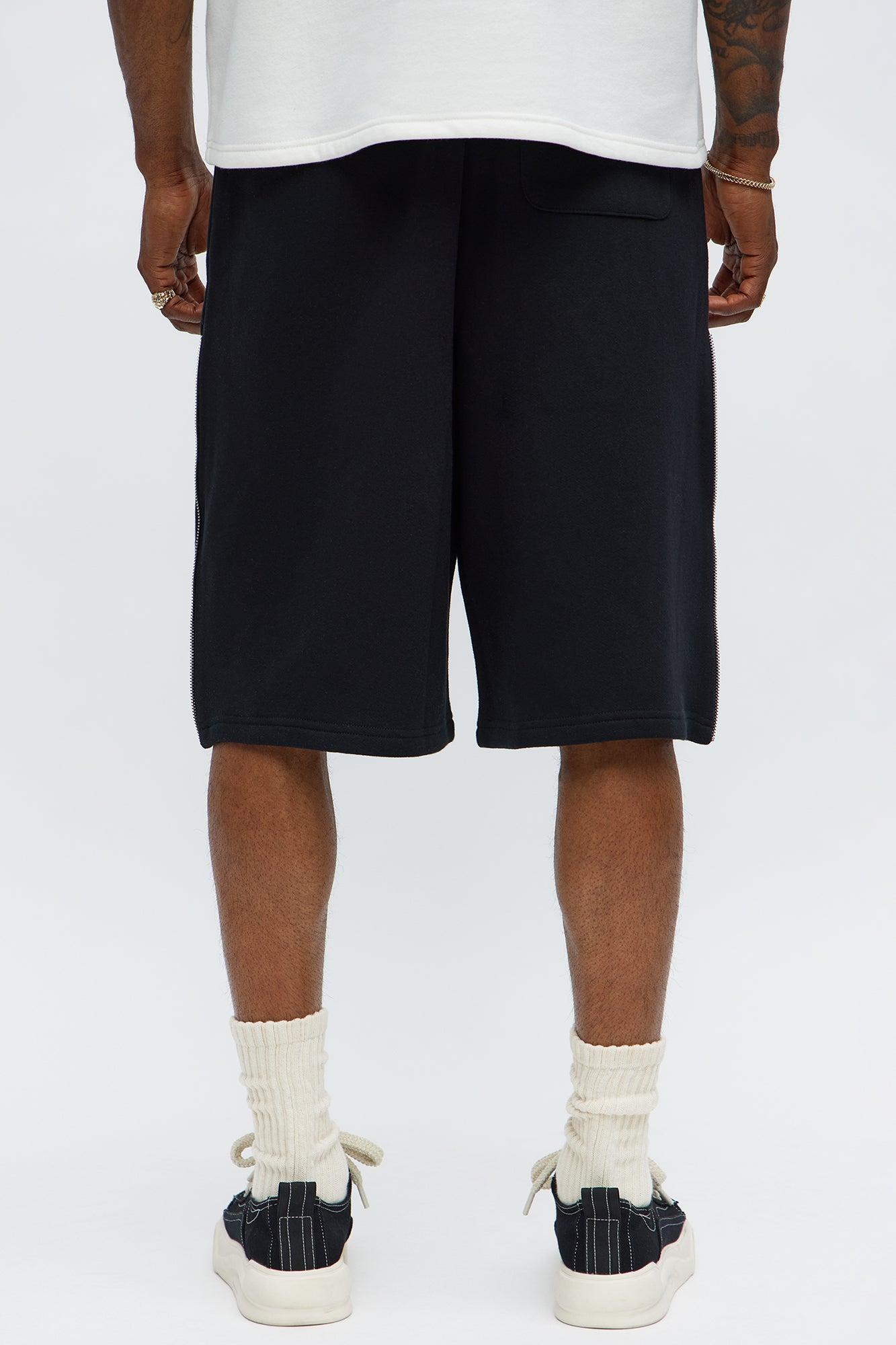 Tyson Baggy Sleaze Studded Shorts - Black Product Image