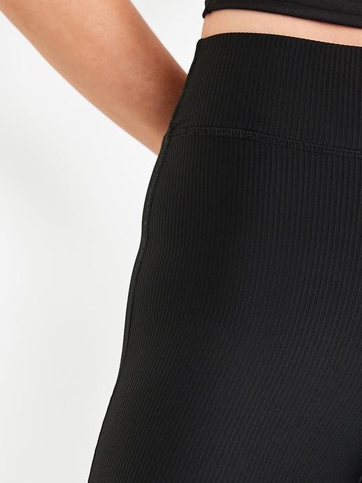 Extra High-Waisted PowerSoft Rib Flare Leggings Product Image