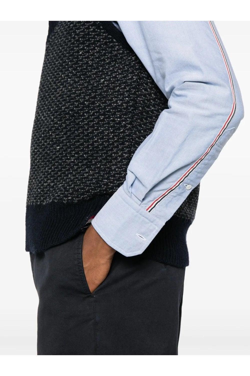 THOM BROWNE Classic Fit Cotton Button-down Shirt In Light Blue Product Image