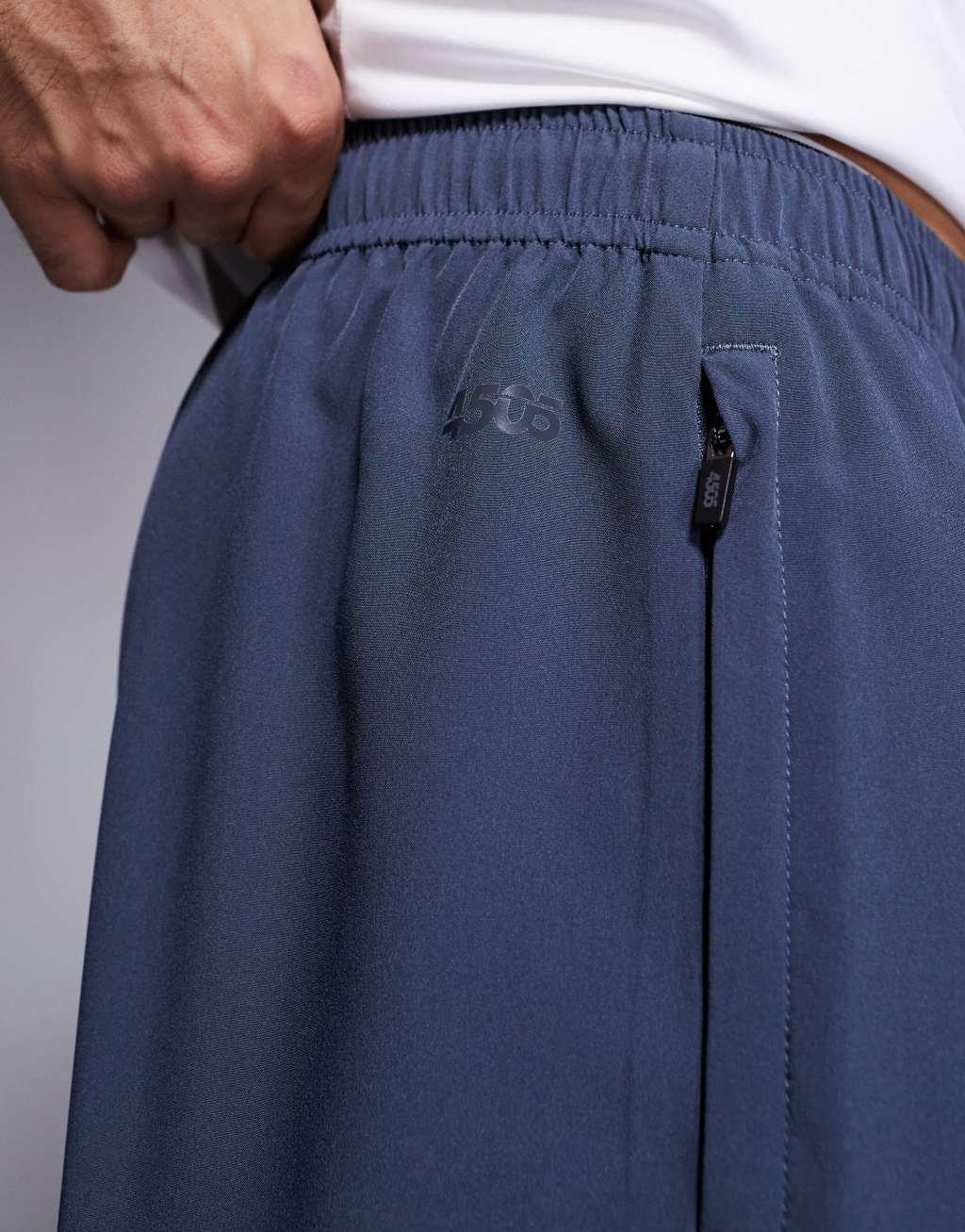 4505 Icon 7 inch quick dry training shorts with zip pockets in navy  Product Image