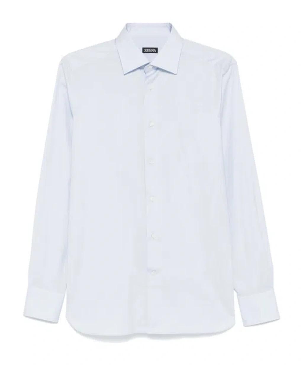 ZEGNA Cashco Shirt In 613 Light Blue Product Image