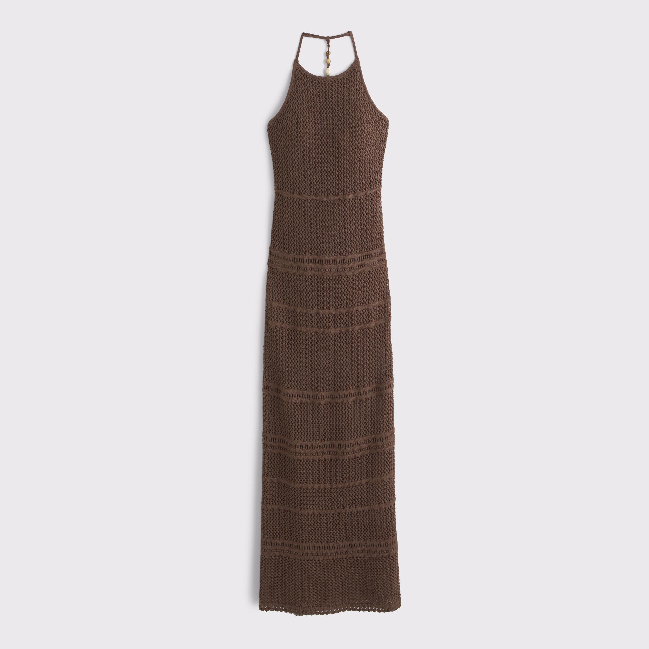 Beaded Crochet-Style Maxi Dress Product Image