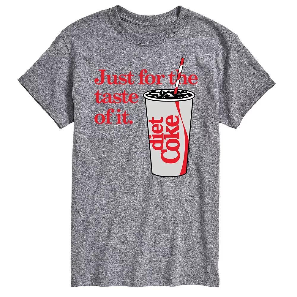 Men's Diet Coke Just For The Taste Of It Graphic Tee, Size: Large, Gray Product Image