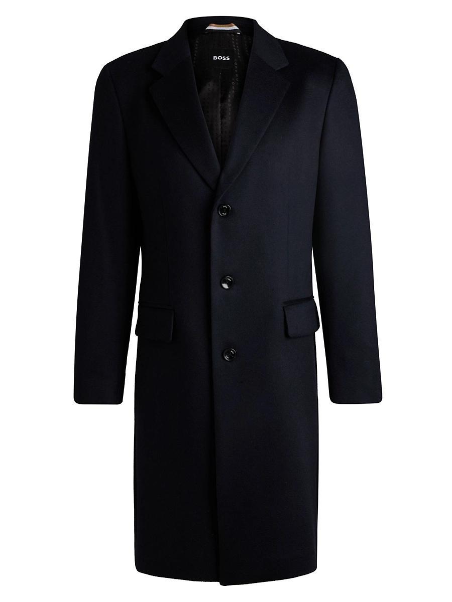 Mens Slim-Fit Coat in Cashmere Product Image
