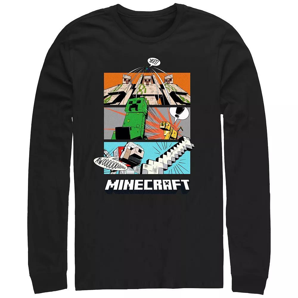 Mens Minecraft Scenes Panel Graphic Tee Product Image