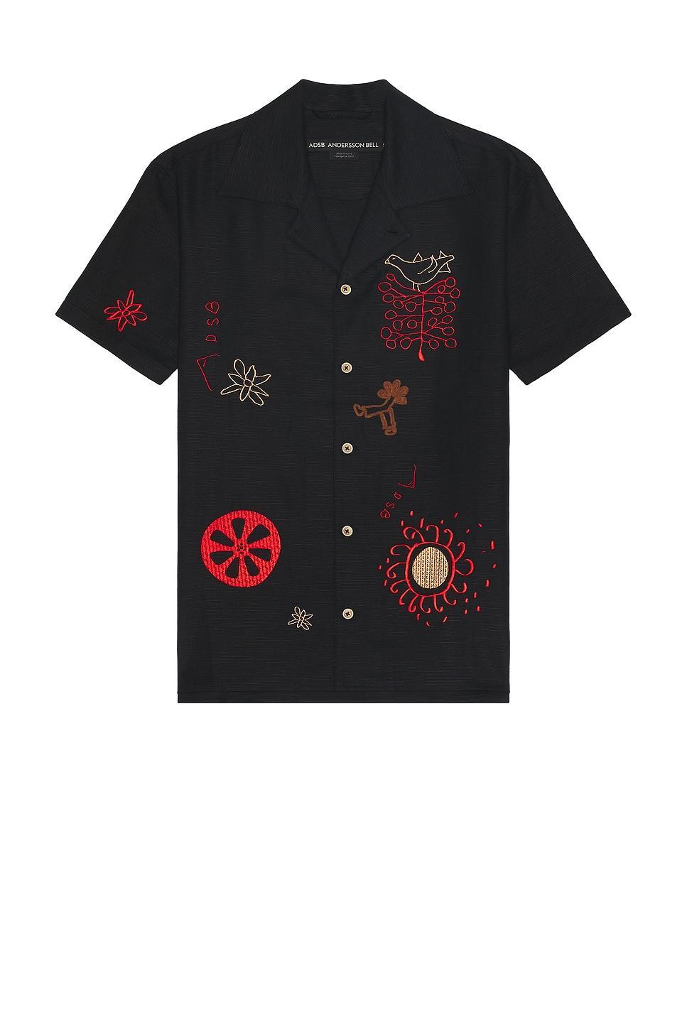 April Embroidery Open Collar Shirt Product Image