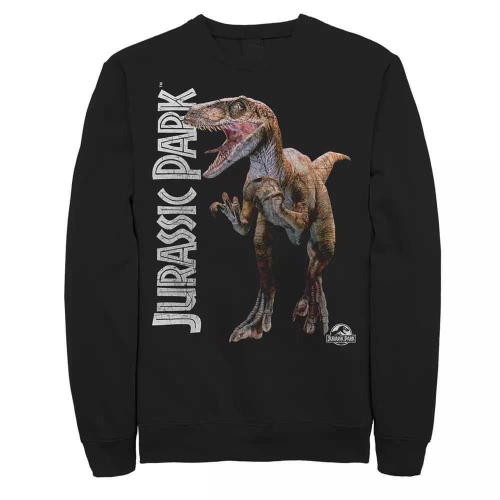 Men's Jurassic Park Graphic Pullover, Size: XL, Black Product Image