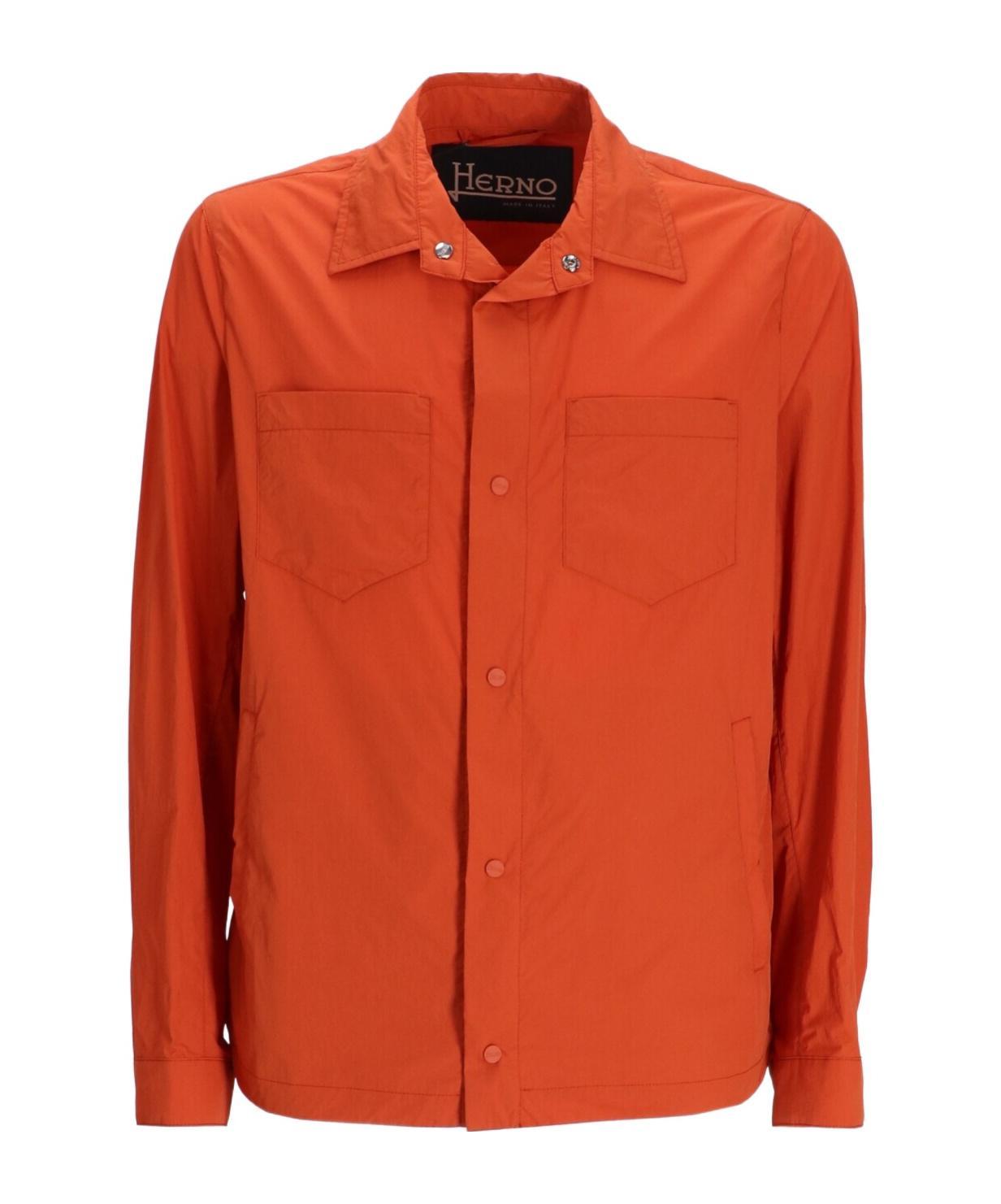 HERNO Multi-pocket Press-stud Shirt In Red Product Image