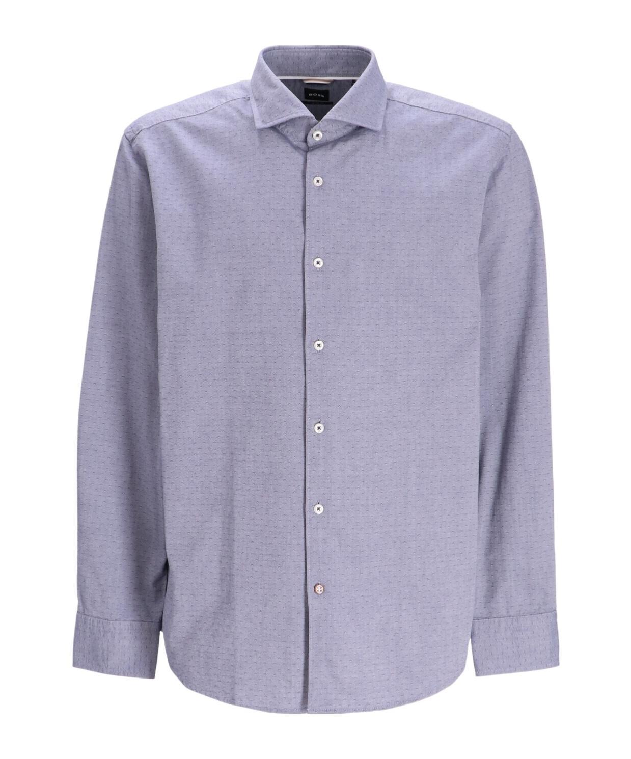 HUGO BOSS Gepunktetes Hemd In Gray Product Image