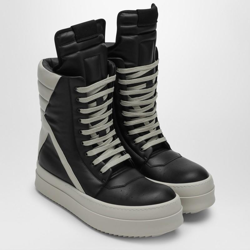 RICK OWENS High-top Leather Sneaker In Black Product Image
