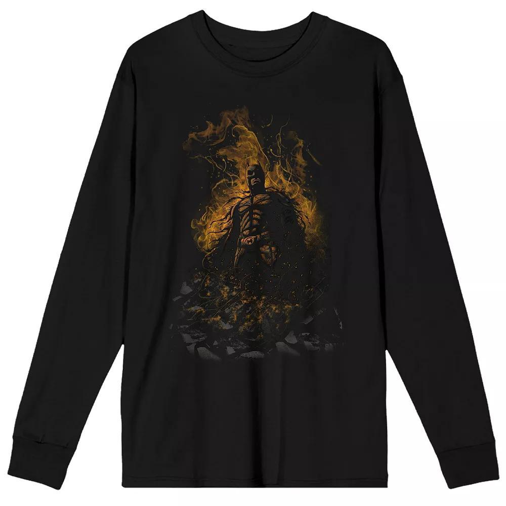 Men's Batman Forever Movie Logo Long Sleeve Tee, Size: Large, Black Product Image