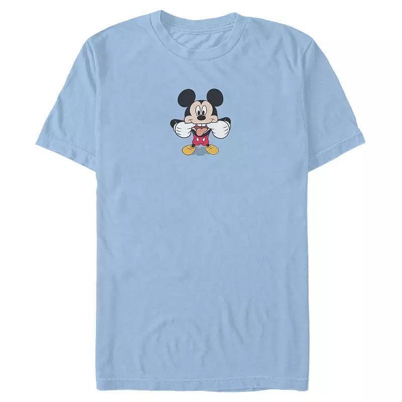 Disney's Mickey Mouse Goofy Face Portrait Men's Tee, Size: Large, Light Blue Product Image