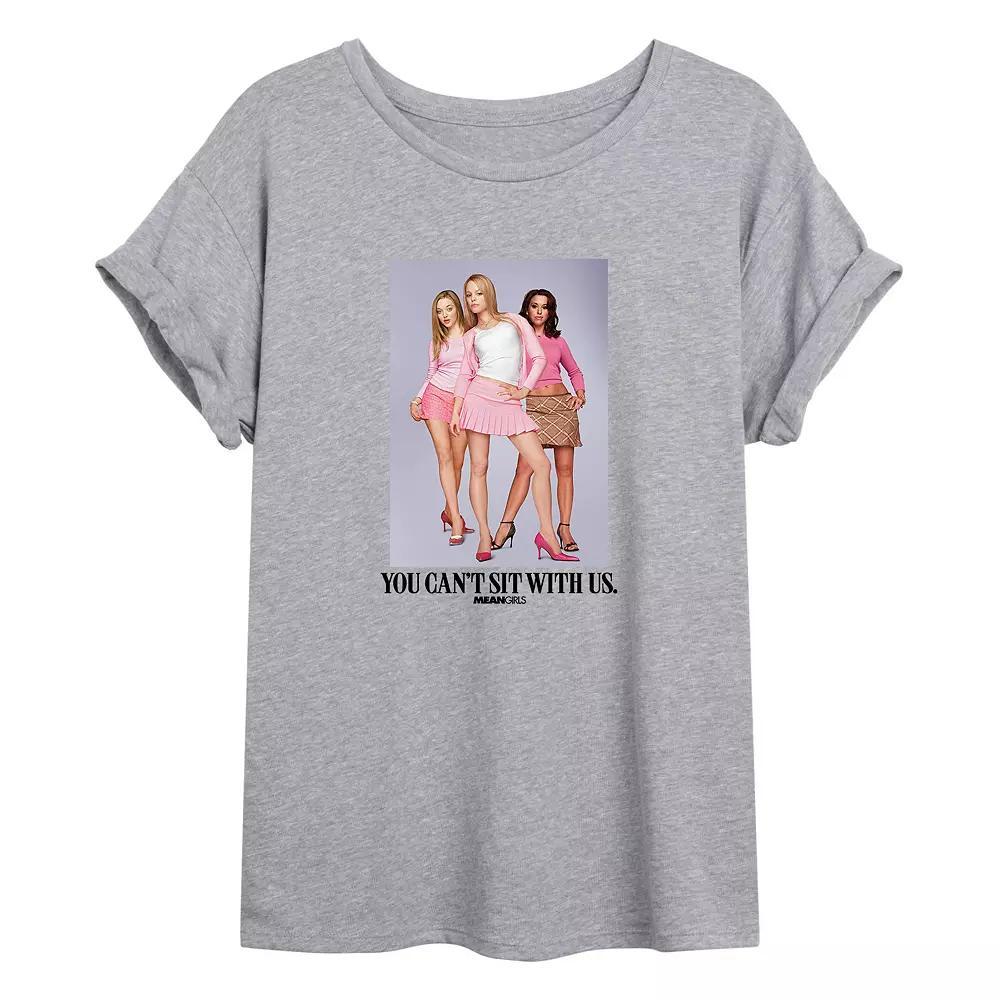 Juniors Mean Girls You Cant Sit With Us Oversized Tee, Womens Product Image