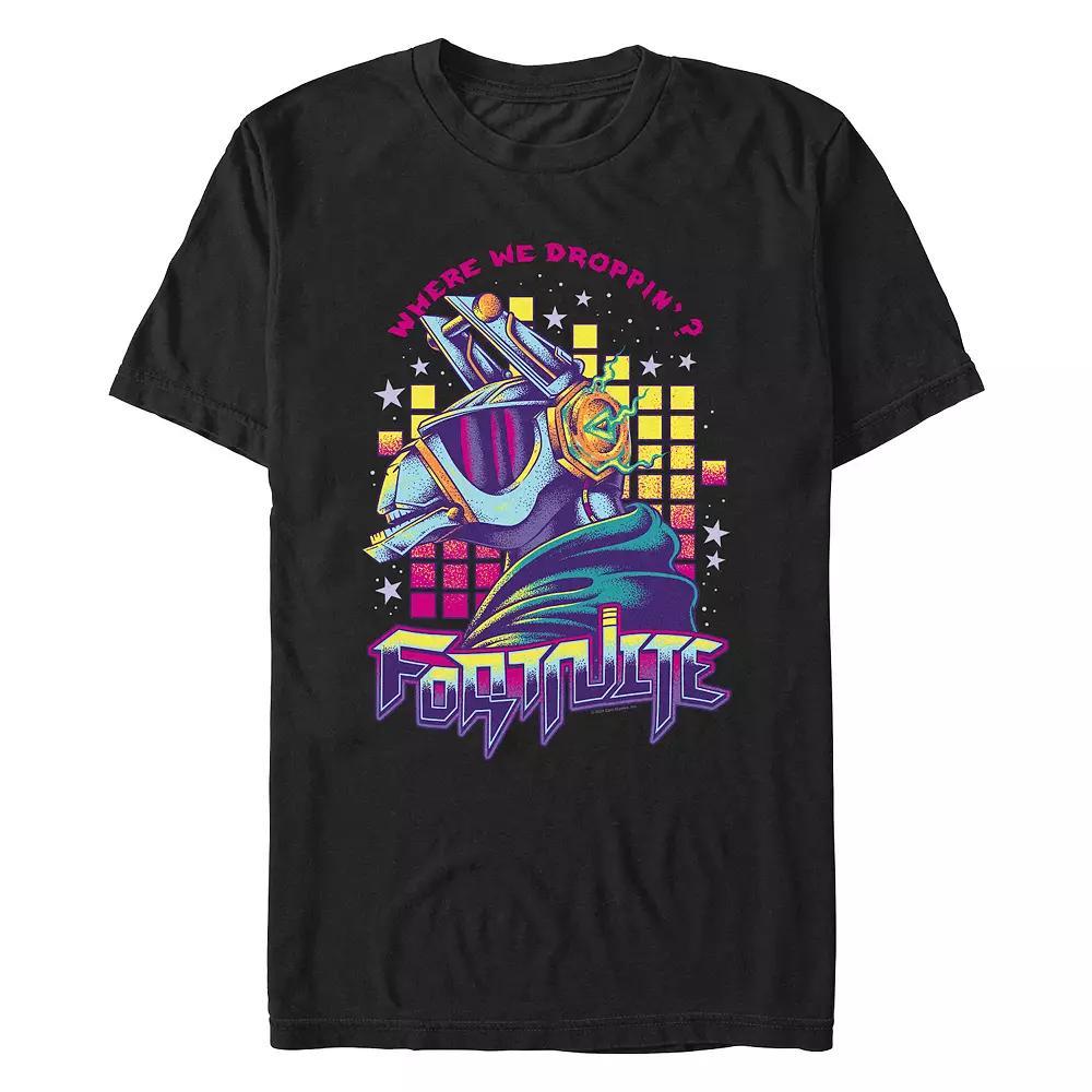 Men's Fortnite Where We Droppin' Graphic Tee, Size: Medium, Black Product Image