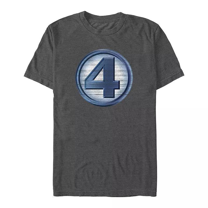 Big & Tall Marvel Fantastic Four Logo Graphic Tee, Men's, Size: 3XL Tall, Grey Heather Product Image
