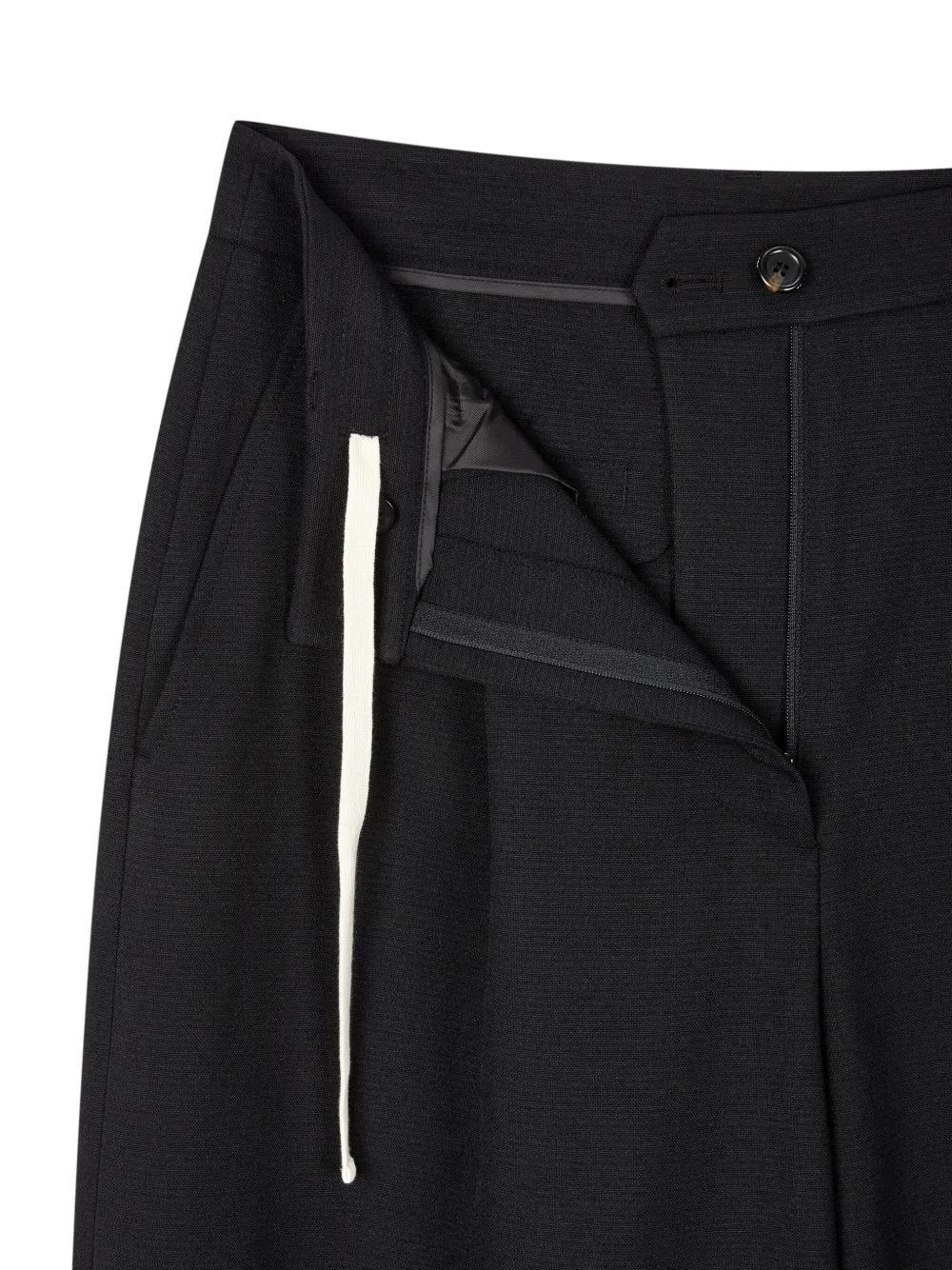 pintuck-detail wide-leg trousers  Product Image