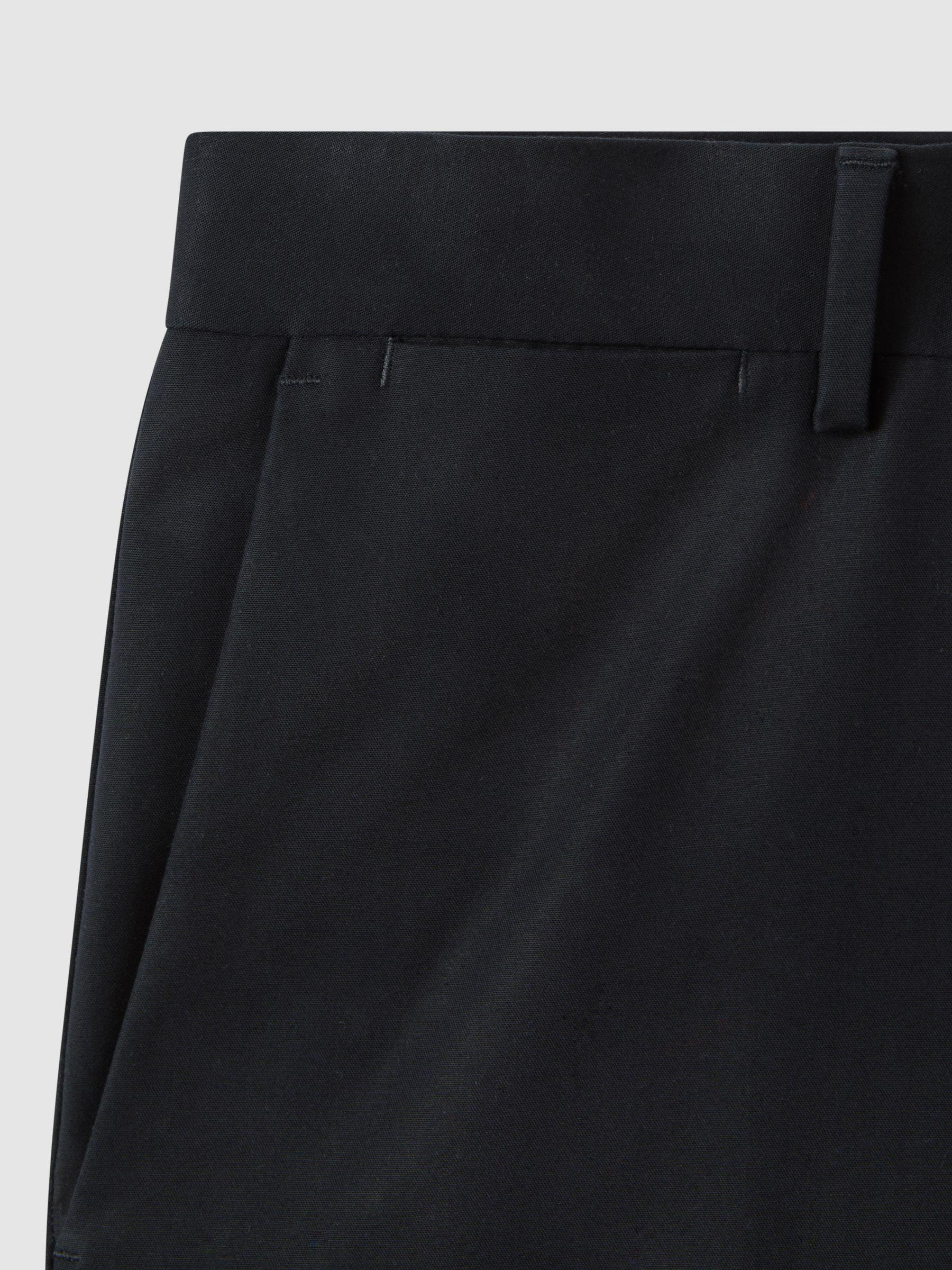 Cotton Blend Chinos in Navy Product Image