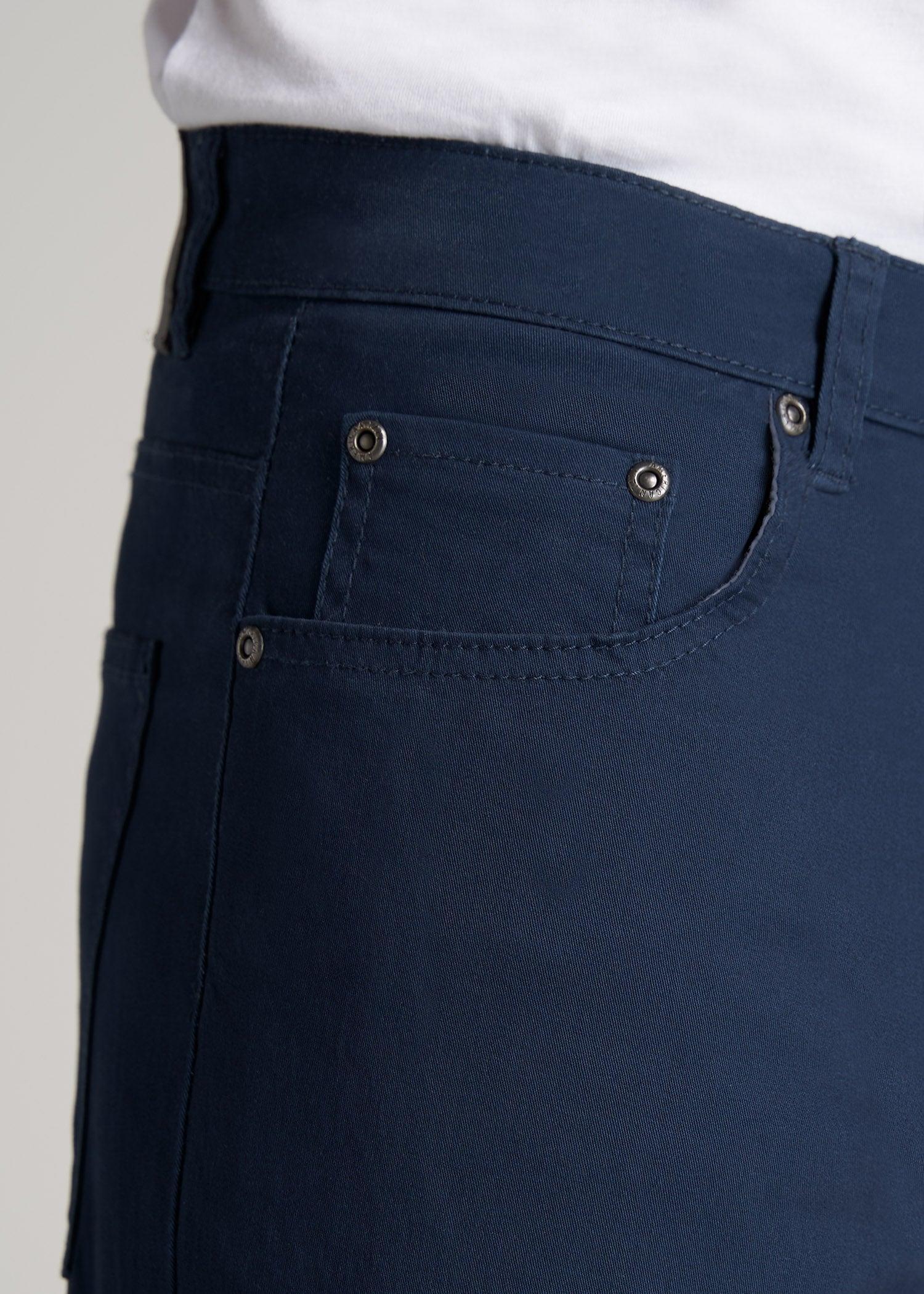 Carman TAPERED Fit Five Pocket Pants for Tall Men in Soft Beige Product Image