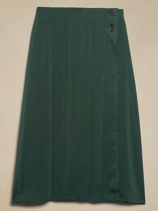 Crepe Pintuck Midi Skirt Product Image