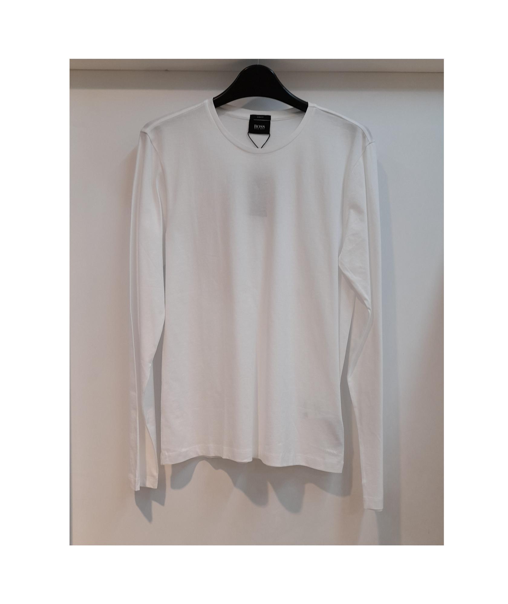 HUGO BOSS Round Collar And Long-sleeved T-shirt In Gray Product Image