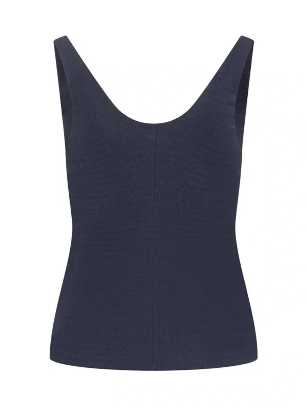 JW ANDERSON Top With Straps And Knotted Detail In Navy Product Image