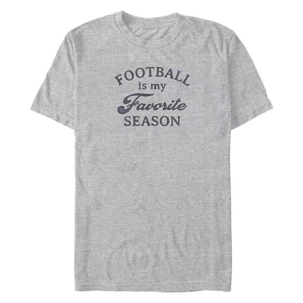 Big & Tall Football Is My Favorite Season Graphic Tee, Men's, Size: 3XL, Athletic Grey Product Image